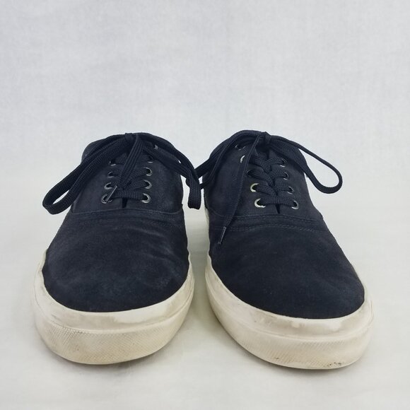 VINCE Suede Lace Up Sneaker Men's 11.5 Fullington Navy Platform Low Top Shoe - Picture 4 of 14